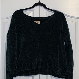 Emerald Green Cropped Hollister Sweater